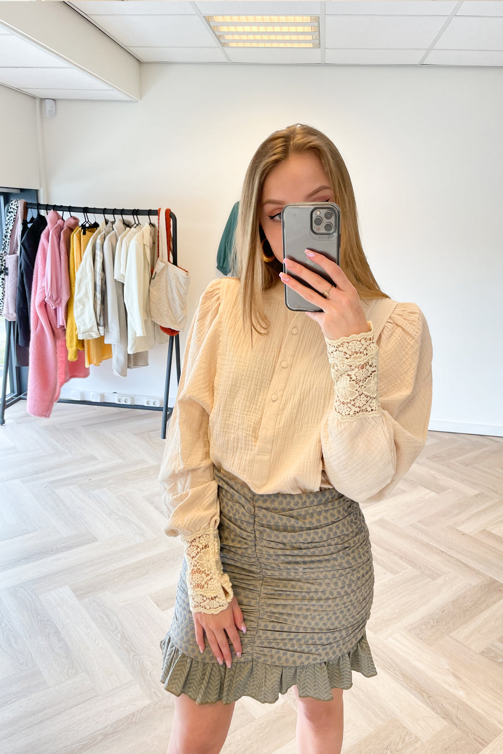 Clive Skirt Blue/Beige