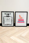 Designer Books Poster + Black Frame