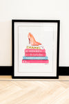 Designer Books Poster + Black Frame