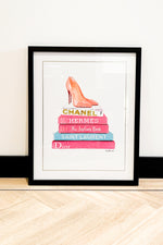 Designer Books Poster + Black Frame