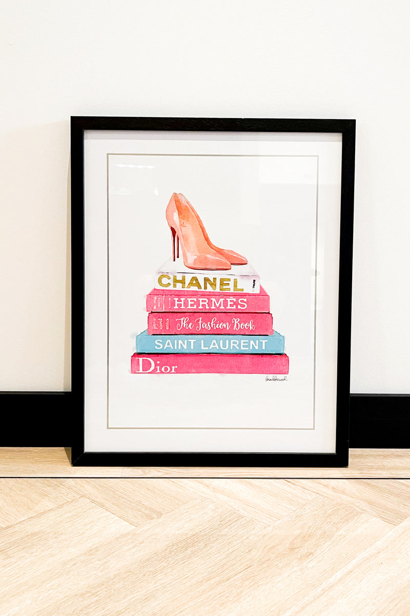 Designer Books Poster + Black Frame
