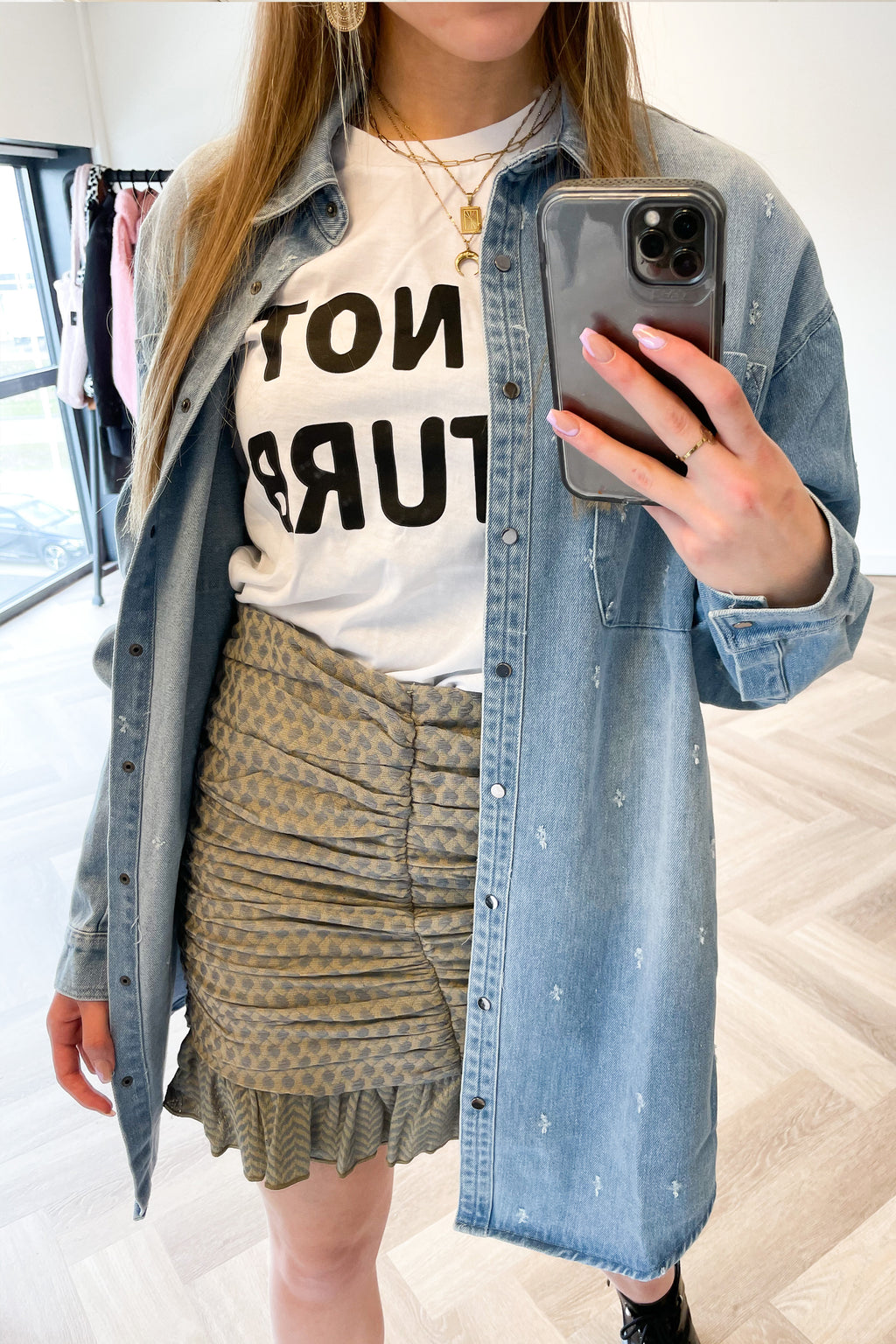 Denim Oversized Blouse
