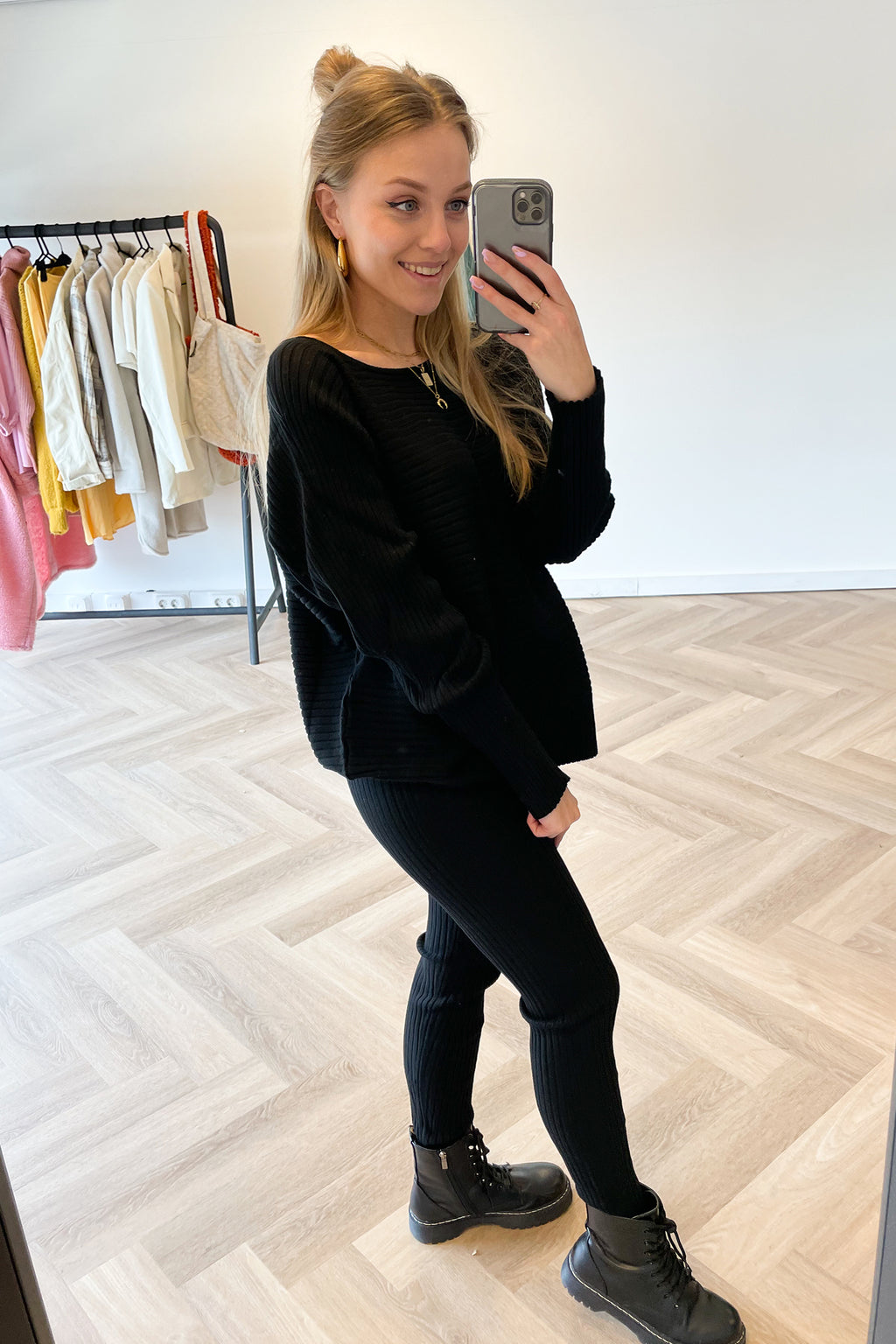 Comfy Rib Set Black