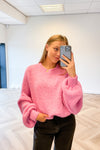 Oversized Knit Sweater Pink