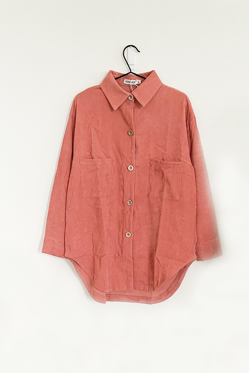 Rib Blouse Coral