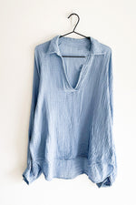Linen Blouse Blue