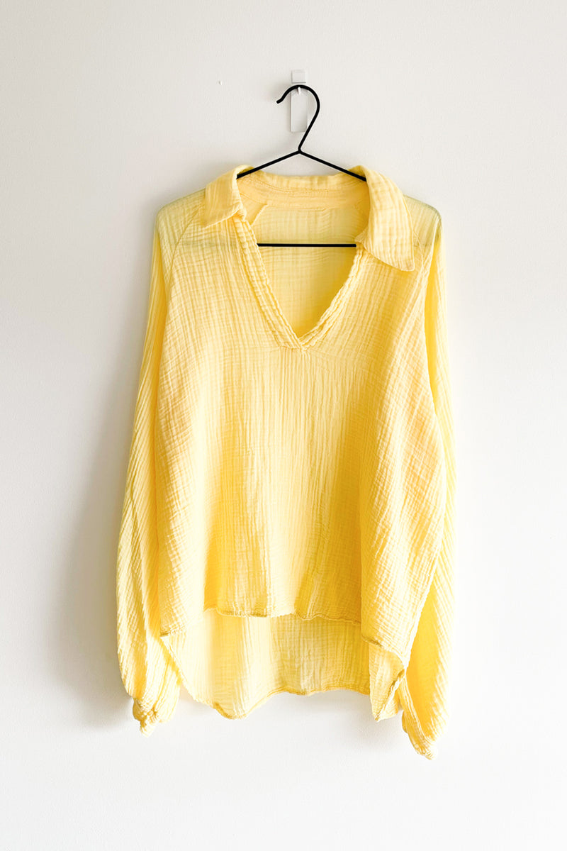 Linen Blouse Yellow