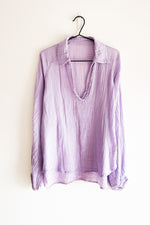 Linen Blouse Lila