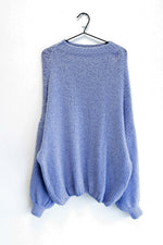 Oversized Knit Sweater Purple