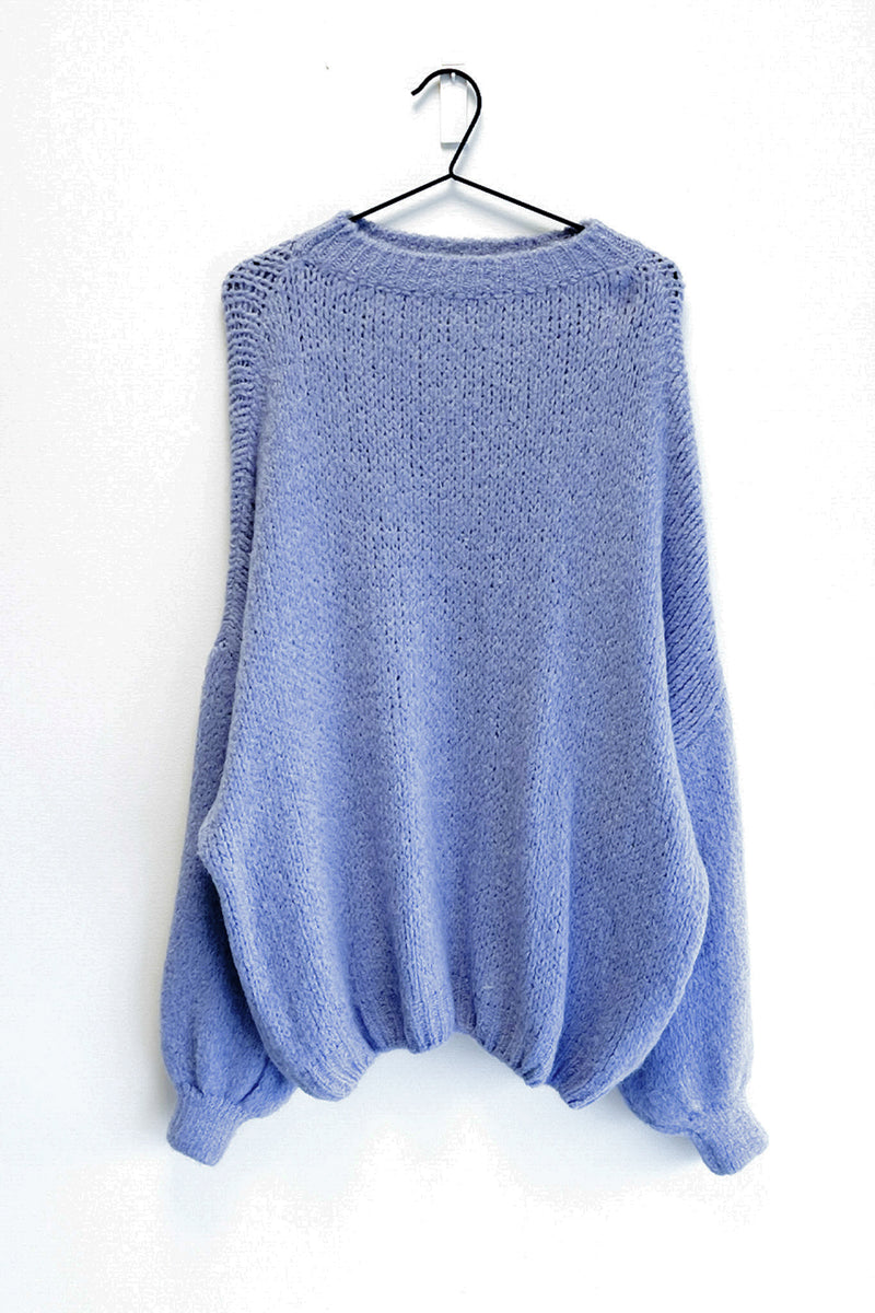 Oversized Knit Sweater Purple