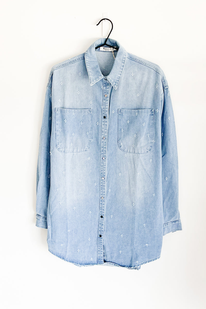 Denim Oversized Blouse