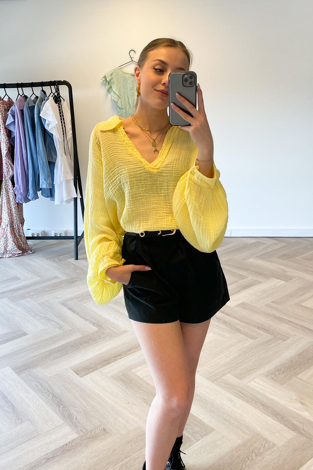 Linen Blouse Yellow