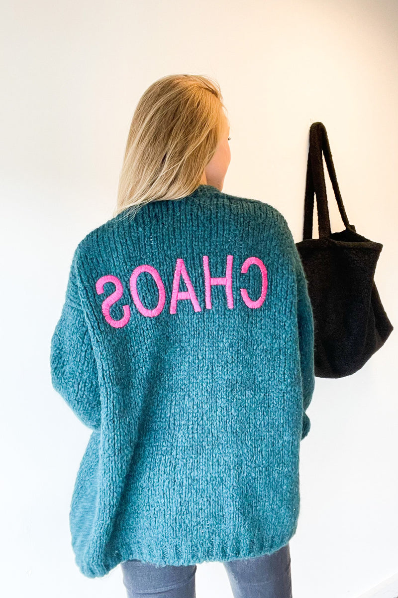 Short Cardigan Chaos Green