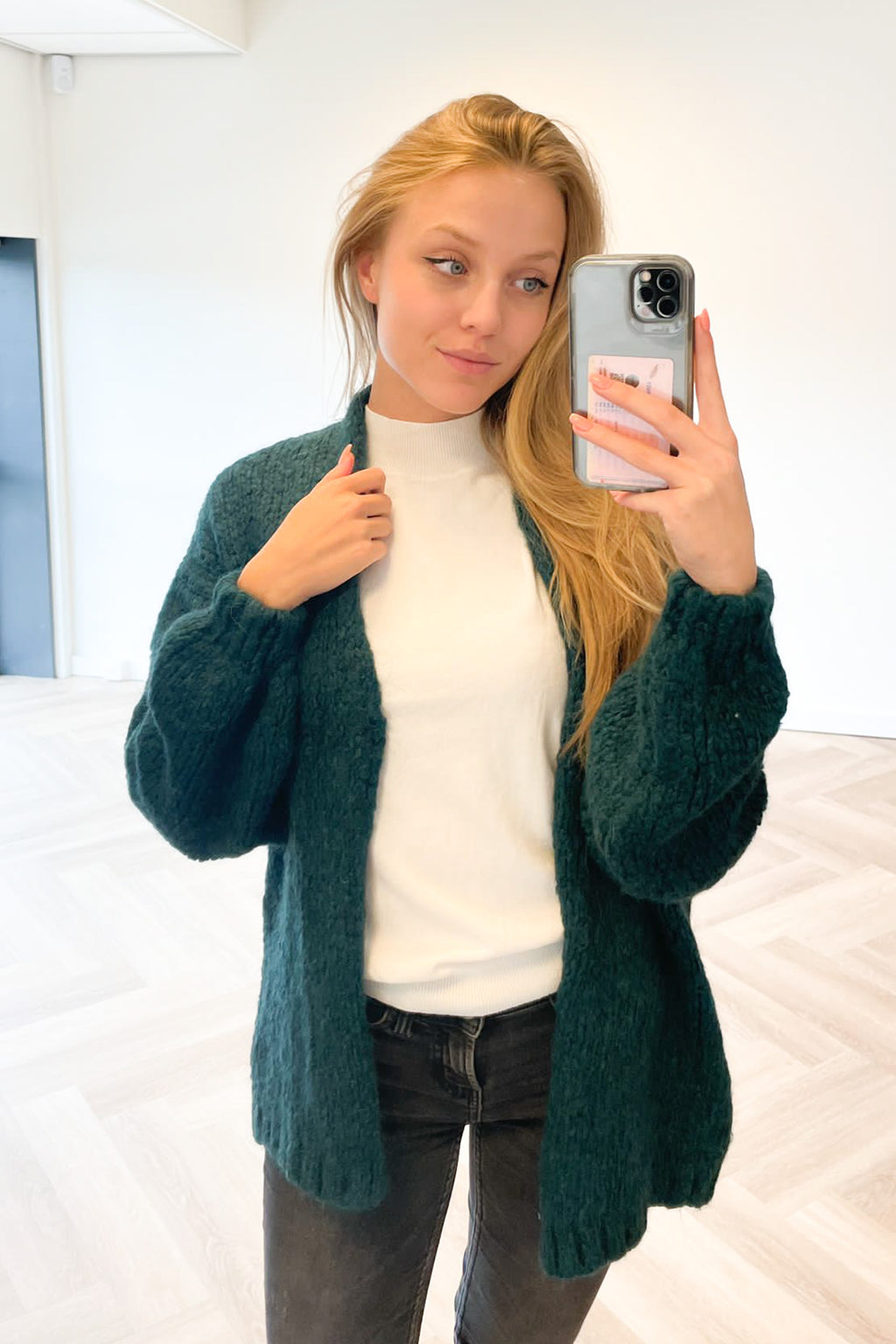 Short Cardigan Chaos Green