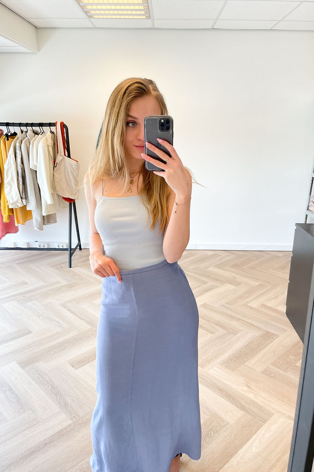 Carol Maxi Skirt Tempest Blue